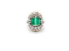 Lade das Bild in den Galerie-Viewer, Antik Vintage Schmuck | Turmalin Diamant Ring 2,00 ct | 18 Karat 750K