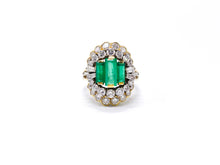 Lade das Bild in den Galerie-Viewer, Antik Vintage Schmuck | Turmalin Diamant Ring 2,00 ct | 18 Karat 750K