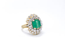 Lade das Bild in den Galerie-Viewer, Antik Vintage Schmuck | Turmalin Diamant Ring 2,00 ct | 18 Karat 750K