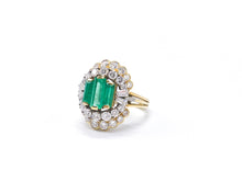 Lade das Bild in den Galerie-Viewer, Antik Vintage Schmuck | Turmalin Diamant Ring 2,00 ct | 18 Karat 750K