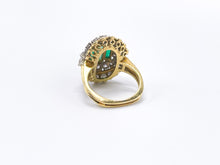 Lade das Bild in den Galerie-Viewer, Antik Vintage Schmuck | Turmalin Diamant Ring 2,00 ct | 18 Karat 750K