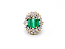 Lade das Bild in den Galerie-Viewer, Antik Vintage Schmuck | Turmalin Diamant Ring 2,00 ct | 18 Karat 750K
