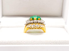 Lade das Bild in den Galerie-Viewer, Antik Vintage Schmuck | Turmalin Diamant Ring 2,00 ct | 18 Karat 750K