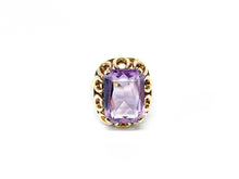 Lade das Bild in den Galerie-Viewer, Antik - Vintage Gold Ring I rosa lila Amethyst I Goldschmuck I 14 Karat 585K