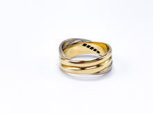 Lade das Bild in den Galerie-Viewer, VINTAGE - Diamantring BICOLOR Gold Weißgold Ring Diamant 0,37 ct 585K 14 Karat + Zertifikat