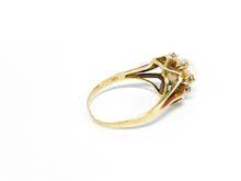 Lade das Bild in den Galerie-Viewer, Vintage Schmuck I Gold Ring I 14 Karat 585K I Perle + Diamanten ca. 0,15ct