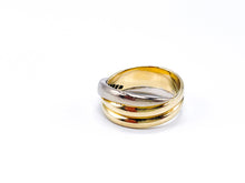 Lade das Bild in den Galerie-Viewer, VINTAGE - Diamantring BICOLOR Gold Weißgold Ring Diamant 0,37 ct 585K 14 Karat + Zertifikat