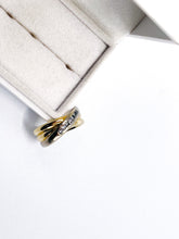 Lade das Bild in den Galerie-Viewer, VINTAGE - Diamantring BICOLOR Gold Weißgold Ring Diamant 0,37 ct 585K 14 Karat + Zertifikat