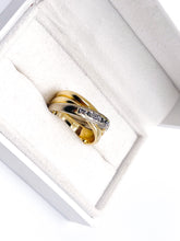 Lade das Bild in den Galerie-Viewer, VINTAGE - Diamantring BICOLOR Gold Weißgold Ring Diamant 0,37 ct 585K 14 Karat + Zertifikat