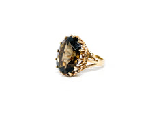 Lade das Bild in den Galerie-Viewer, wunderschöner Damen Vintage Ring I USA I 60er Jahre I Rauchquarz I Gold Schmuck I 10 Karat 417K