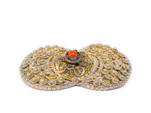 Lade das Bild in den Galerie-Viewer, Antike Vintage I traumhafte Brosche I Art déco - Jugendstil I 1940er Jahre I *red Stone* I *** ARTIKEL IST VERFÜGBAR ***