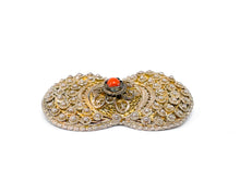 Lade das Bild in den Galerie-Viewer, Antike Vintage I traumhafte Brosche I Art déco - Jugendstil I 1940er Jahre I *red Stone* I *** ARTIKEL IST VERFÜGBAR ***