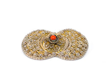 Lade das Bild in den Galerie-Viewer, Antike Vintage I traumhafte Brosche I Art déco - Jugendstil I 1940er Jahre I *red Stone* I *** ARTIKEL IST VERFÜGBAR ***