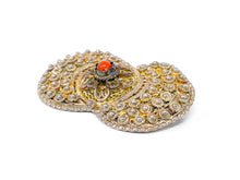 Lade das Bild in den Galerie-Viewer, Antike Vintage I traumhafte Brosche I Art déco - Jugendstil I 1940er Jahre I *red Stone* I *** ARTIKEL IST VERFÜGBAR ***