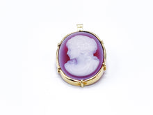 Lade das Bild in den Galerie-Viewer, Vintage Antik I Jugenstil I Goldschmuck I Gold Schmuck I 2 in 1 Anhänger/ Brosche I GEMME KAMEE I 14 Karat 585K