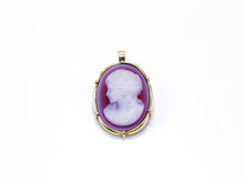 Lade das Bild in den Galerie-Viewer, Vintage Antik I Jugenstil I Goldschmuck I Gold Schmuck I 2 in 1 Anhänger/ Brosche I GEMME KAMEE I 14 Karat 585K