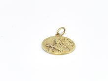 Lade das Bild in den Galerie-Viewer, Vintage 70er Jahre Goldschmuck | Münzanhänger Gold Anhänger | Mutter Maria, Papst | 18 Karat 750K