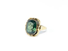 Lade das Bild in den Galerie-Viewer, Antik - Vintage Gold Ring I 14 Karat 585K I Damen Schmuck I Turmalin Mintgrün/ Grün I Art déco - Jugendstil