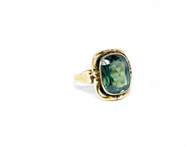 Lade das Bild in den Galerie-Viewer, Antik - Vintage Gold Ring I 14 Karat 585K I Damen Schmuck I Turmalin Mintgrün/ Grün I Art déco - Jugendstil