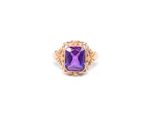 Lade das Bild in den Galerie-Viewer, Edler Gold Ring I Roségold I Antik - Vintage Schmuck I Art déco Jugendstil I 14 Karat 585K I Amethyst Lila