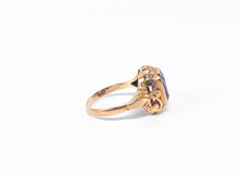 Lade das Bild in den Galerie-Viewer, Edler Gold Ring I Roségold I Antik - Vintage Schmuck I Art déco Jugendstil I 14 Karat 585K I Amethyst Lila