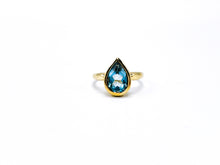 Lade das Bild in den Galerie-Viewer, Vintage Schmuck I Gold Ring I 14 Karat 585K I *Aquamarin Blautopas*