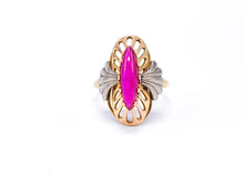 Lade das Bild in den Galerie-Viewer, Antik - Vintage Schmuck I Roségold Rotgold Weißgold Gold I RING I UDSSR Russia Russland I RUBIN rot/lila/rosa I*583* 585K 14 Karat