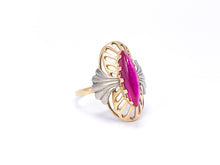 Lade das Bild in den Galerie-Viewer, Antik - Vintage Schmuck I Roségold Rotgold Weißgold Gold I RING I UDSSR Russia Russland I RUBIN rot/lila/rosa I*583* 585K 14 Karat