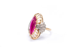Lade das Bild in den Galerie-Viewer, Antik - Vintage Schmuck I Roségold Rotgold Weißgold Gold I RING I UDSSR Russia Russland I RUBIN rot/lila/rosa I*583* 585K 14 Karat