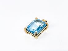 Lade das Bild in den Galerie-Viewer, Vintage - Antik Goldschmuck I Art déco I Jugendstil I Anhänger Schmuck 14 Karat 585K Gold (Aquamarin Topas blau)