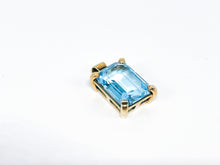 Lade das Bild in den Galerie-Viewer, Vintage - Antik Goldschmuck I Art déco I Jugendstil I Anhänger Schmuck 14 Karat 585K Gold (Aquamarin Topas blau)