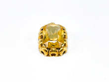 Lade das Bild in den Galerie-Viewer, Citrin Topas Antik - Vintage Schmuck Gold Anhänger - Art déco I Jugendstil - 14 Karat 585K