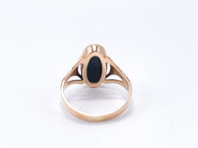 Lade das Bild in den Galerie-Viewer, Vintage I Classic I Roségold Rotgold Gold Ring I Schmuck Goldschmuck I Stein Schwarz Rot I 14 Karat 585K