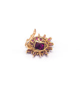 Lade das Bild in den Galerie-Viewer, Vintage Luxus Schmuck I Gold Anhänger I Amethyst lila Stern I 14 Karat 585K