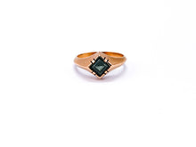 Lade das Bild in den Galerie-Viewer, Vintage - Antik Ring I Rosegold Gold Schmuck I 14 Karat 585K I Smaragd grüner Stein