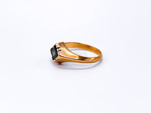 Lade das Bild in den Galerie-Viewer, Vintage - Antik Ring I Rosegold Gold Schmuck I 14 Karat 585K I Smaragd grüner Stein