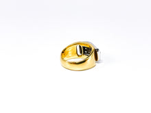Lade das Bild in den Galerie-Viewer, Damen Gold Ring - Schnallen Ring - 18 Karat 750K Gold/ Weißgold - BICOLOR - einzigartig