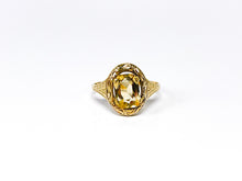 Lade das Bild in den Galerie-Viewer, Art déco - Jugendstil I Damen Schmuck I Gold/ Goldschmuck Schmuck I Ring I 14 Karat 585K I VINTAGE ANTIK - Citrin I Saphir Gelb
