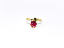 Lade das Bild in den Galerie-Viewer, Edler Ring Antik Vintage Stil 585 Karat 14K Gold "ROSA ROT" Turmalin