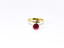 Lade das Bild in den Galerie-Viewer, Edler Ring Antik Vintage Stil 585 Karat 14K Gold "ROSA ROT" Turmalin