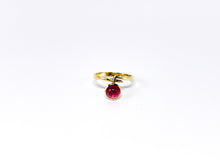 Lade das Bild in den Galerie-Viewer, Edler Ring Antik Vintage Stil 585 Karat 14K Gold "ROSA ROT" Turmalin