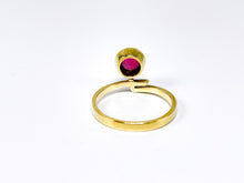 Lade das Bild in den Galerie-Viewer, Edler Ring Antik Vintage Stil 585 Karat 14K Gold "ROSA ROT" Turmalin