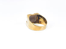 Lade das Bild in den Galerie-Viewer, Herrenring I 14 Karat 585K I Gold Ring Herren Schmuck I Rauchquarz I Vintage