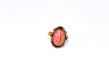 Lade das Bild in den Galerie-Viewer, Rodoliet - Rhodochrosit - Cabochons I Oval Ring I Gold I 14 Karat 585K I Antik Vintage Schmuck