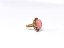 Lade das Bild in den Galerie-Viewer, Rodoliet - Rhodochrosit - Cabochons I Oval Ring I Gold I 14 Karat 585K I Antik Vintage Schmuck