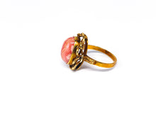 Lade das Bild in den Galerie-Viewer, Rodoliet - Rhodochrosit - Cabochons I Oval Ring I Gold I 14 Karat 585K I Antik Vintage Schmuck