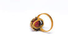 Lade das Bild in den Galerie-Viewer, Rodoliet - Rhodochrosit - Cabochons I Oval Ring I Gold I 14 Karat 585K I Antik Vintage Schmuck
