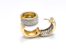 Lade das Bild in den Galerie-Viewer, VINTAGE Diamantenschmuck I Ohrringe I Gold Schmuck I 1,00 ct Diamanten I Luxus CREOLEN