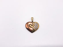 Lade das Bild in den Galerie-Viewer, Gold Bicolor Anhänger HERZ Rotgold Rosegold 333K 8 Karat