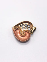 Lade das Bild in den Galerie-Viewer, Gold Bicolor Anhänger HERZ Rotgold Rosegold 333K 8 Karat